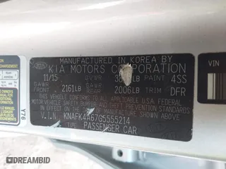 2016 Kia Forte LX with VIN KNAFK4A67G5555214, listed as a IAAI auction lot 41716203 with 148,207 mi miles. Bid and sale history available at carsss.com. Image 9.