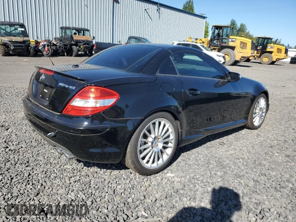 2007 Mercedes-Benz SLK-Class 5.5L AMG with VIN WDBWK73F67F150682, listed as a Copart auction lot 69413164 with 109,198 mi miles and Salvage Title. Bid and sale history available at carsss.com. Image 3.