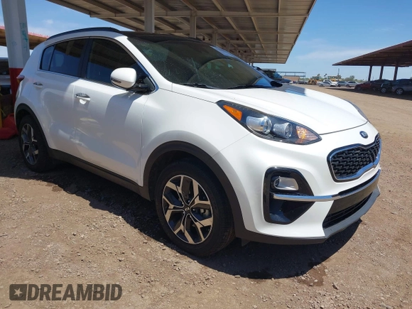 2022 Kia Sportage EX with VIN KNDPN3AC3N7996127, listed as a IAAI auction lot 42165035 with 35,370 mi miles and . Bid and sale history available at DreamBid. Image 1.