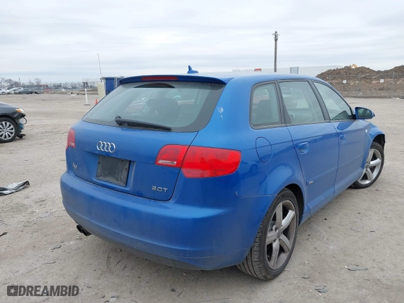 2008 Audi A3 with VIN WAUHF78P78A106654, listed as a IAAI auction lot 41626185 with 111,079 mi miles. Bid and sale history available at carsss.com. Image 4.
