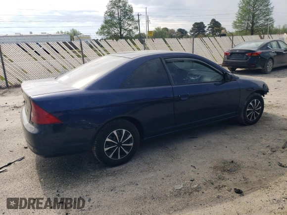 2003 Honda Civic LX with VIN 1HGEM22593L075069, listed as a Copart auction lot 53633335 with 223,667 mi miles and Salvage Title. Bid and sale history available at carsss.com. Image 3.
