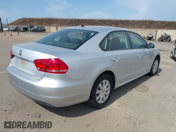 2013 Volkswagen Passat Wolfsburg Edition with VIN 1VWAP7A36DC000975, listed as a IAAI auction lot 42432637 with 109,431 mi miles and . Bid and sale history available at DreamBid. Image 4.