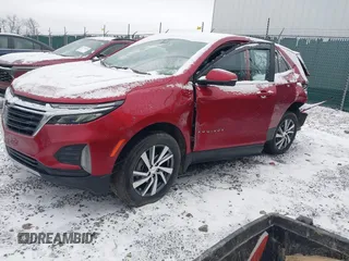 2024 Chevrolet Equinox LT with VIN 3GNAXUEG7RL177665, listed as a IAAI auction lot 41733068 with 17,666 mi miles and . Bid and sale history available at DreamBid. Image 2.