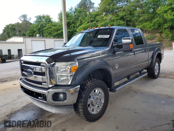2014 Ford F-350 XLT with VIN 1FT8W3BTXEEA70450, listed as a Copart auction lot 55392315 with 167,895 mi miles and Salvage title. Bid and sale history available at DreamBid. Image 1.