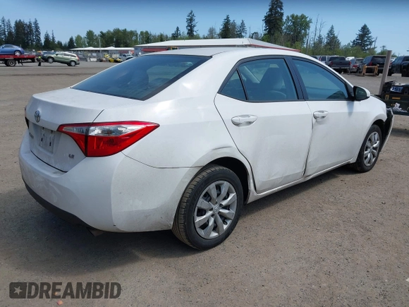 2016 Toyota Corolla L with VIN 2T1BURHE0GC525738, listed as a IAAI auction lot 42174966 with 122,208 mi miles and . Bid and sale history available at DreamBid. Image 4.