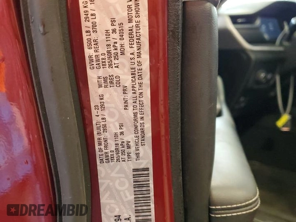 2023 Jeep Grand Cherokee Limited with VIN 1C4RJKBG7P8865294, listed as a Copart auction lot 57562135 with 35,612 mi miles and Salvage title. Bid and sale history available at DreamBid. Image 13.