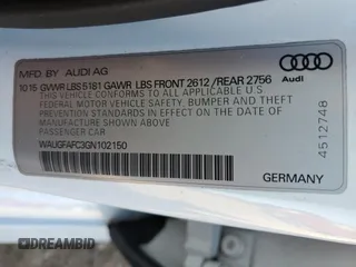 2016 Audi A6 2.0T Premium Plus with VIN WAUGFAFC3GN102150, listed as a Copart auction lot 71996622 with 88,086 mi miles. Bid and sale history available at carsss.com. Image 12.
