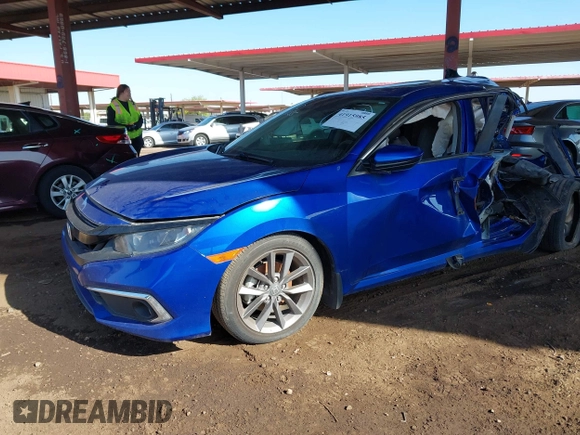 2019 Honda Civic Sedan EX with VIN 19XFC1F33KE015207, listed as a IAAI auction lot 41915985 with 1 mi miles. Bid and sale history available at carsss.com. Image 20.
