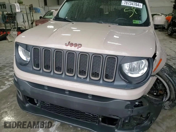 2016 Jeep Renegade Latitude with VIN ZACCJBBT4GPD21105, listed as a Copart auction lot 78734764 with 118,650 mi miles and Salvage Title. Bid and sale history available at carsss.com. Image 13.