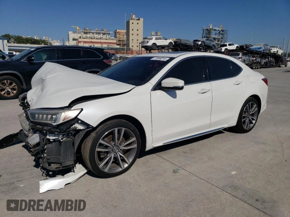 2020 Acura TLX w/Advance Pkg with VIN 19UUB3F86LA000062, listed as a Copart auction lot 77369314 with 71,806 mi miles and Salvage Title. Bid and sale history available at carsss.com. Image 1.
