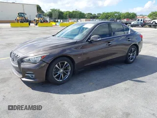 2017 Infiniti Q50 3.0t Premium with VIN JN1EV7AP5HM740257, listed as a IAAI auction lot 41521837 with 78,763 mi miles. Bid and sale history available at carsss.com. Image 2.