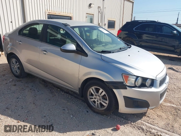 2013 Chevrolet Sonic LT with VIN 1G1JC5SB9D4195899, listed as a IAAI auction lot 42088459 with Not Provided miles and . Bid and sale history available at DreamBid. Image 1.