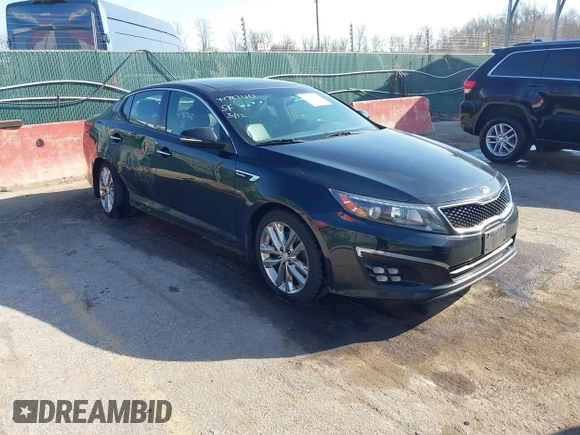 2015 Kia Optima SXL Turbo with VIN 5XXGR4A66FG359715, listed as a IAAI auction lot 41787210 with 203,761 mi miles and . Bid and sale history available at DreamBid. Image 1.