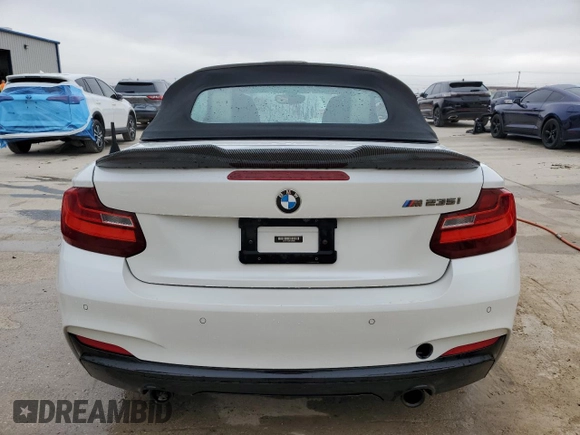 2016 BMW 2 Series M235i with VIN WBA1M1C59GV393903, listed as a Copart auction lot 78515724 with 0 mi miles and Salvage Title. Bid and sale history available at carsss.com. Image 6.