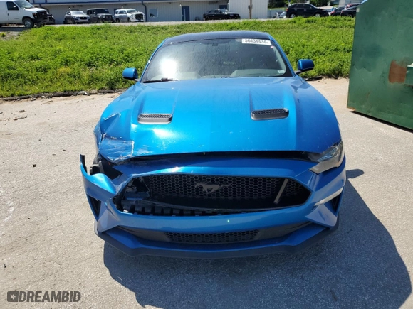 2019 Ford Mustang GT with VIN 1FA6P8CF7K5163079, listed as a Copart auction lot 56434434 with 37,377 mi miles and Salvage Title. Bid and sale history available at carsss.com. Image 5.
