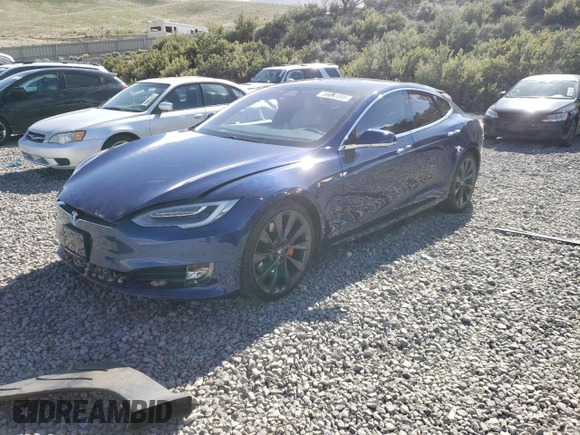 2021 Tesla Model S 75D with VIN 5YJSA1E44MF426532, listed as a Copart auction lot 56600895 with Not provided miles and Salvage title. Bid and sale history available at DreamBid. Image 1.