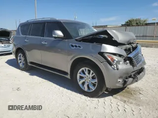 2013 Infiniti QX56 with VIN JN8AZ2NF4D9530738, listed as a Copart auction lot 77747064 with 139,338 mi miles and Salvage Title. Bid and sale history available at carsss.com. Image 4.