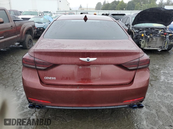2015 Hyundai Genesis 3.8L with VIN KMHGN4JEXFU037765, listed as a Copart auction lot 39617454 with 0 mi miles. Bid and sale history available at carsss.com. Image 6.