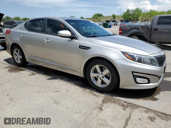 2014 Kia Optima LX z VIN KNAGM4A79E5470153, wystawiony jako Copart lot #58316245 z przebiegiem 85 904 mil mil oraz Czysty tytuł • Clean title. Historia ofert i sprzedaży dostępna na DreamBid. Obrazek 4.