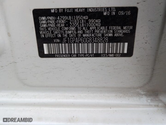 2016 Subaru Impreza Wagon 2.0i Sport Premium with VIN JF1GPAP60G8348828, listed as a Copart auction lot 50647945 with 109,817 mi miles and Salvage Title. Bid and sale history available at carsss.com. Image 14.