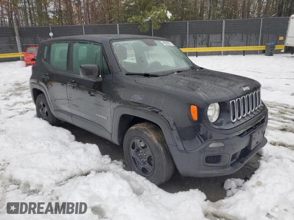 2018 Jeep Renegade Sport with VIN ZACCJBAB2JPG70389, listed as a Copart auction lot 45098815 with 126,241 mi miles and Salvage title. Bid and sale history available at DreamBid. Image 4.