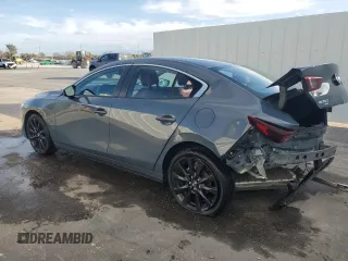 2025 Mazda 3 S Carbon Edition with VIN 3MZBPBCM5SM456474, listed as a Copart auction lot 43121065 with 3,616 mi miles and Clean Title. Bid and sale history available at DreamBid. Image 2.