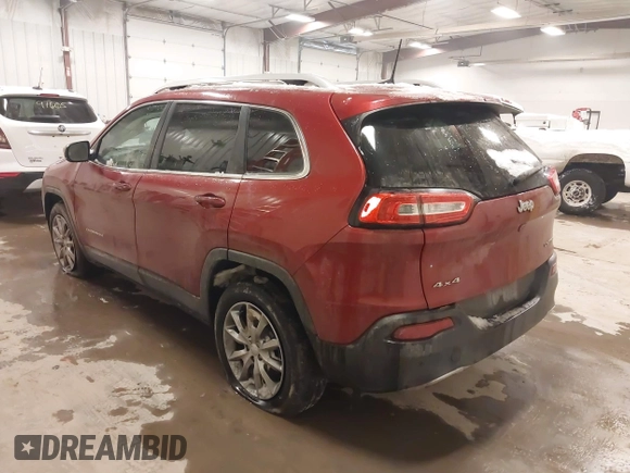 2017 Jeep Cherokee Limited z VIN 1C4PJMDB3HD216220, wystawiony jako IAAI lot #41576386 z przebiegiem 128 471 mil mil oraz . Historia ofert i sprzedaży dostępna na DreamBid. Obrazek 3.