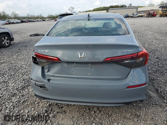 2022 Honda Civic Sedan Sport with VIN 2HGFE2F52NH577076, listed as a Copart auction lot 51750345 with 38,953 mi miles and Salvage Title. Bid and sale history available at carsss.com. Image 6.