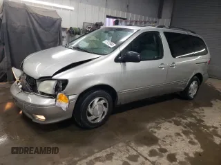 2002 Toyota Sienna LE with VIN 4T3ZF13C02U446097, listed as a Copart auction lot 77127844 with 182,873 mi miles and Salvage Title. Bid and sale history available at carsss.com. Image 1.