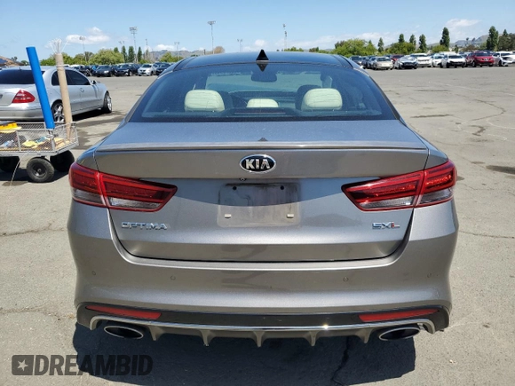 2017 Kia Optima SX Limited with VIN 5XXGV4L26HG138933, listed as a Copart auction lot 55078945 with 53,175 mi miles and Salvage title. Bid and sale history available at DreamBid. Image 6.