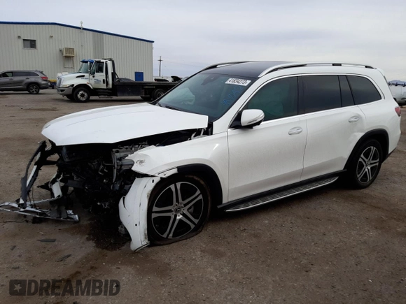 2021 Mercedes-Benz GLS with VIN 4JGFF5KE2MA440425, listed as a Copart auction lot 41834273 with 23,335 mi miles. Bid and sale history available at carsss.com. Image 1.