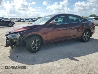 2021 Nissan Sentra SV with VIN 3N1AB8CV3MY278751, listed as a Copart auction lot 61213255 with 77,278 mi miles and Non repairable. Bid and sale history available at DreamBid. Image 1.