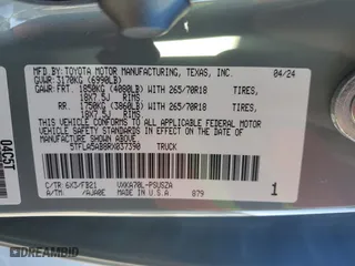 2024 Toyota Tundra 2WD SR5 with VIN 5TFLA5AB8RX037390, listed as a Copart auction lot 87413224 with 7,599 mi miles and Salvage Title. Bid and sale history available at carsss.com. Image 12.