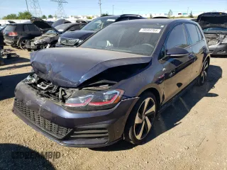 2019 Volkswagen Golf GTI S with VIN 3VW5T7AU1KM023789, listed as a Copart auction lot 70594764 with 0 mi miles and Salvage Title. Bid and sale history available at carsss.com. Image 1.