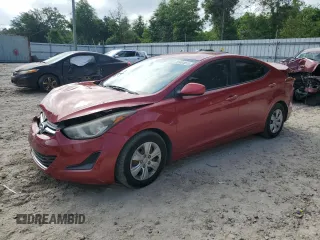 2016 Hyundai Elantra SE with VIN KMHDH4AE1GU588324, listed as a Copart auction lot 55451815 with 166,217 mi miles and Salvage title. Bid and sale history available at DreamBid. Image 1.