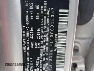 2016 Kia Optima LX Turbo with VIN 5XXGT4L15GG018357, listed as a Copart auction lot 44613745 with 98,325 mi miles and Salvage Title. Bid and sale history available at carsss.com. Image 15.