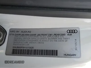 2017 Audi A3 Sedan Premium with VIN WAUB8GFFXH1010625, listed as a Copart auction lot 78917463 with 42,203 mi miles. Bid and sale history available at carsss.com. Image 13.