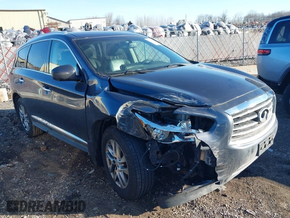 2013 Infiniti JX35 с VIN 5N1AL0MM5DC340124, выставлен на аукционе IAAI как лот 41751650 с пробегом 129 735 миль миль и . История ставок и продаж доступна на DreamBid. Изображение 1.