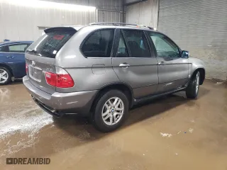 2005 BMW X5 3.0i with VIN 5UXFA13515LY23724, listed as a Copart auction lot 47836155 with 146,836 mi miles and Salvage Title. Bid and sale history available at carsss.com. Image 3.