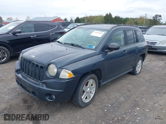 2007 Jeep Compass Sport with VIN 1J8FF47W37D122390, listed as a IAAI auction lot 41993064 with 195,253 mi miles. Bid and sale history available at carsss.com. Image 2.
