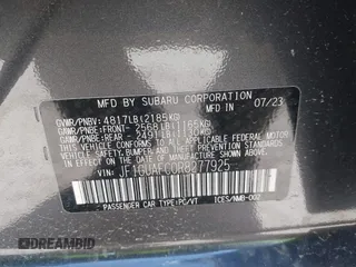 2024 Subaru Impreza Sport with VIN JF1GUAFC0R8277925, listed as a IAAI auction lot 41845176 with 29,171 mi miles. Bid and sale history available at carsss.com. Image 9.