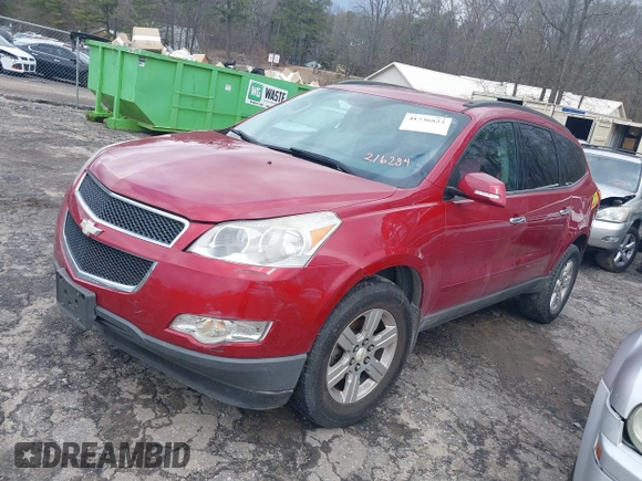 2012 Chevrolet Traverse 1LT with VIN 1GNKRGEDXCJ216284, listed as a IAAI auction lot 41736823 with 207,281 mi miles and . Bid and sale history available at DreamBid. Image 2.