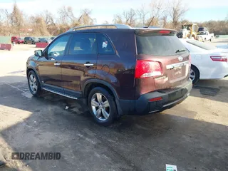 2012 Kia Sorento EX with VIN 5XYKUDA25CG239594, listed as a IAAI auction lot 41754946 with 135,005 mi miles. Bid and sale history available at carsss.com. Image 3.