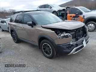 2023 Nissan Pathfinder Rock Creek with VIN 5N1DR3BD9PC254223, listed as a IAAI auction lot 41738783 with 21,231 mi miles and . Bid and sale history available at DreamBid. Image 1.