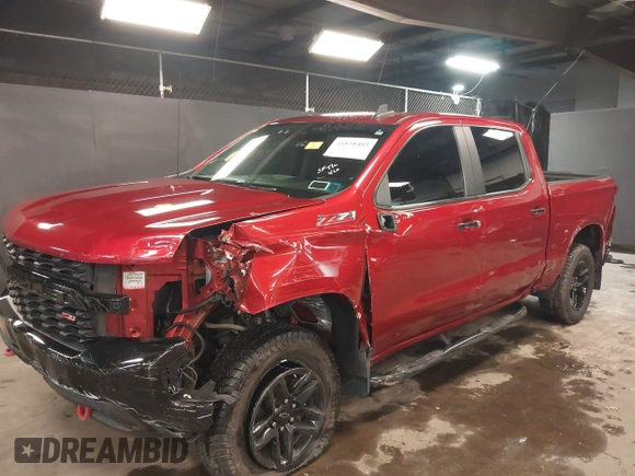 2021 Chevrolet Silverado 1500 Custom Trail Boss with VIN 1GCPYCEF1MZ386922, listed as a IAAI auction lot 41858403 with 61,155 mi miles and . Bid and sale history available at DreamBid. Image 6.
