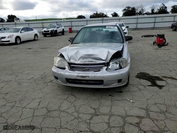 2000 Honda Civic VP with VIN 2HGEJ6611YH597755, listed as a Copart auction lot 50667365 with 192,167 mi miles and Salvage Title. Bid and sale history available at carsss.com. Image 10.