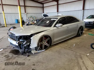 2013 Audi S8 with VIN WAUD2AFD2DN009929, listed as a Copart auction lot 43842533 with 0 mi miles and Salvage Title. Bid and sale history available at carsss.com. Image 1.