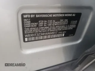 2017 BMW X1 xDrive28i with VIN WBXHT3Z34H4A64917, listed as a Copart auction lot 64486852 with 42,802 mi miles. Bid and sale history available at carsss.com. Image 10.