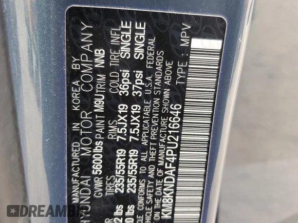 2023 Hyundai Ioniq 5 SEL z VIN KM8KNDAF4PU216646, wystawiony jako Copart lot #66152805 z przebiegiem 17 054 mil mil oraz Nie do naprawy • Non repairable. Historia ofert i sprzedaży dostępna na DreamBid. Obrazek 14.
