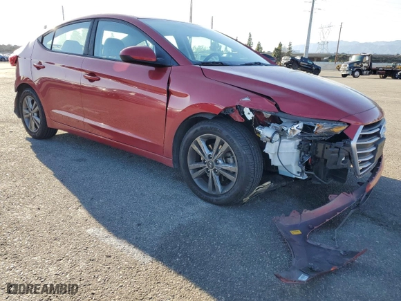 2018 Hyundai Elantra SEL with VIN 5NPD84LF1JH217630, listed as a Copart auction lot 46940535 with 75,256 mi miles and Salvage Title. Bid and sale history available at carsss.com. Image 4.